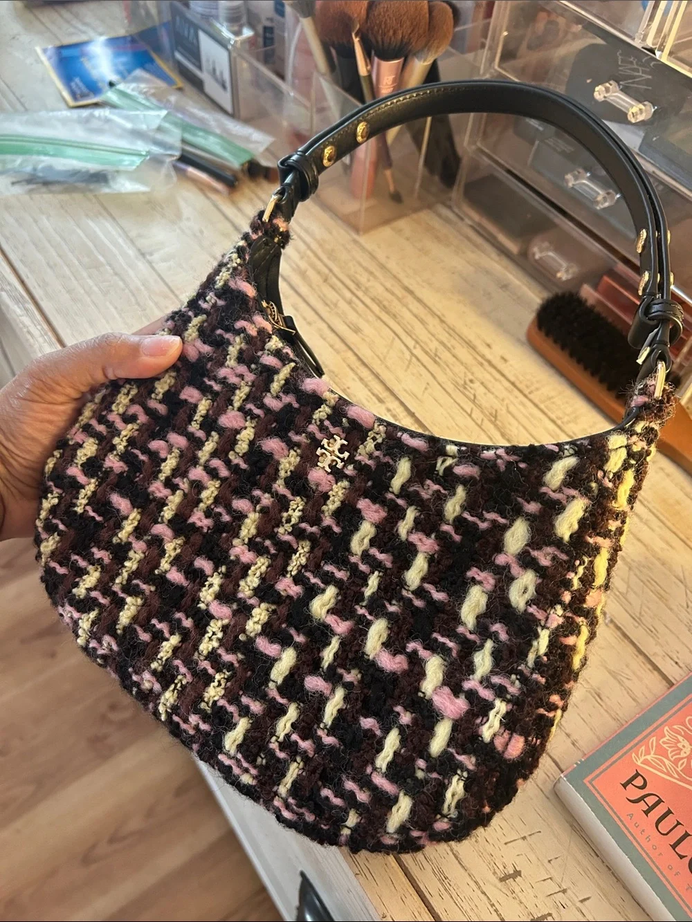 Tory Burch Tweed Bag NWOT